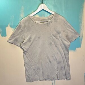 Mollusk‎ Hemp Short Sleeve T-Shirt Sz M Casual Distressed Unisex Tee 20x27in